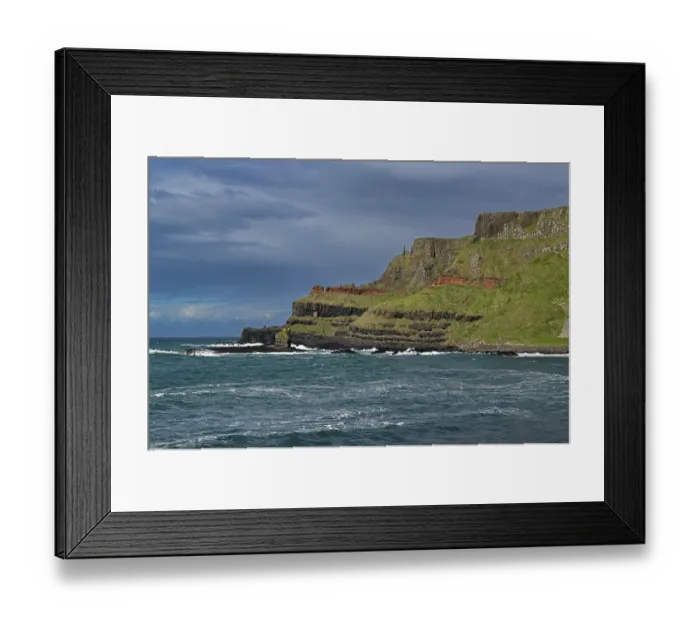 Framed Print : Cliffs on Giant's Causeway, UNESCO World Heritage Site, County Antrim, Northern Ireland, UK. June, 2022