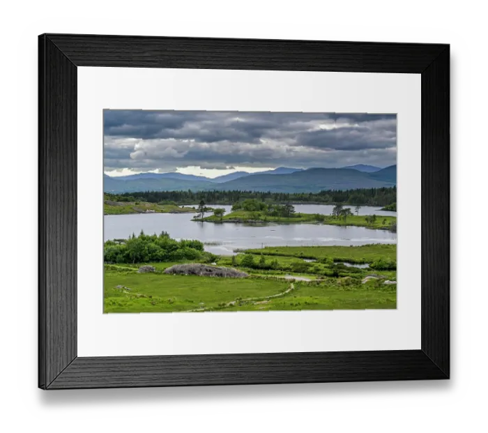 Framed Print : View across Cloonec Lake with mountains in background, Beara Peninsula, County Cork, Republic of Ireland. June, 2022 Framed Print : View across Cloonec Lake with mountains in background, Beara Peninsula, County Cork, Republic of Ireland. June, 2022