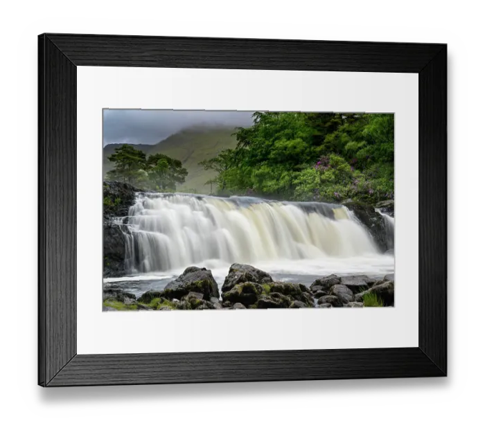 Framed Print : Aasleagh Falls on the Erriff River, County Mayo, Republic of Ireland. June, 2022 Framed Print : Aasleagh Falls on the Erriff River, County Mayo, Republic of Ireland. June, 2022