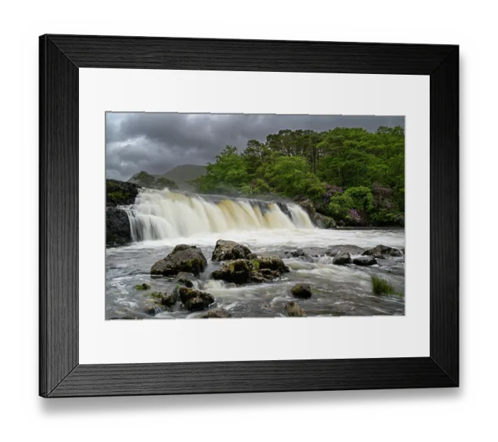 Framed Print : Aasleagh Falls on the Erriff River, County Mayo, Republic of Ireland. June, 2022