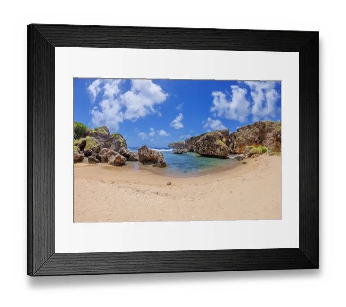 Framed Print : Hidden Beach  /  Fanhang Beach, Talafofo, Saipan, Northern Mariana Islands. May, 2024