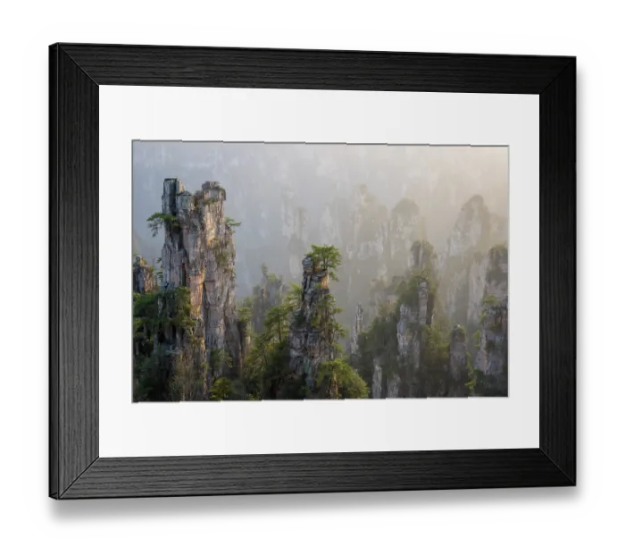 Framed Print : Sandstone pillars at the Zhangjiajie National Forest Park, Hunan, China Framed Print : Sandstone pillars at the Zhangjiajie National Forest Park, Hunan, China