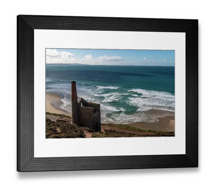 Framed Print : A rip current developing on a beach during a flooding tide behind Wheal Coates tin mine. St Agnes, Cornwall, England, UK. February, 2024 Framed Print : A rip current developing on a beach during a flooding tide behind Wheal Coates tin mine. St Agnes, Cornwall, England, UK. February, 2024