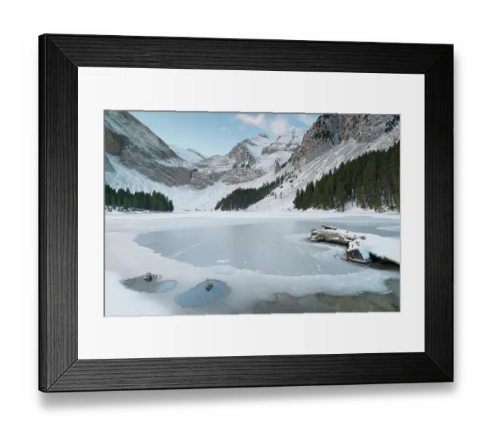 Framed Print : RF - Frozen lake surrounded by snow-covered mountains in winter, Ibon de Plan, Chistau Valley, Pyrenees, Huesca, Spain. December, 2023 Framed Print : RF - Frozen lake surrounded by snow-covered mountains in winter, Ibon de Plan, Chistau Valley, Pyrenees, Huesca, Spain. December, 2023