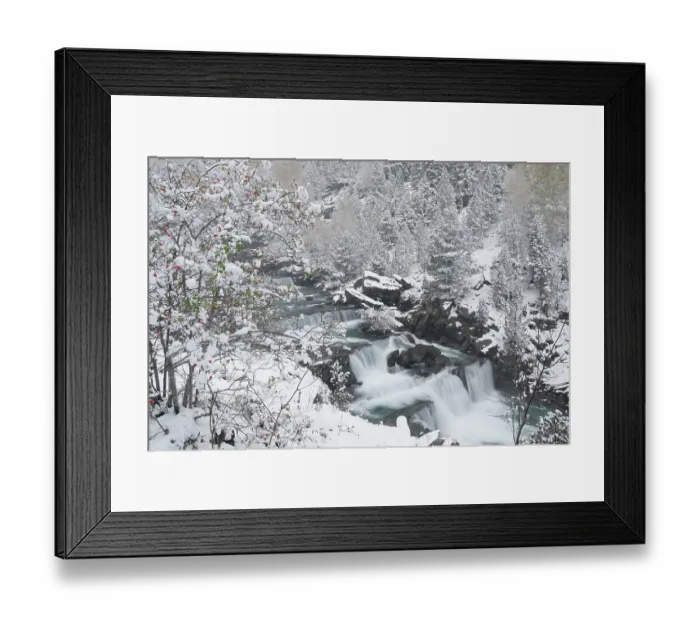 Framed Print : Gradas de Soaso waterfall on the Arazas river in winter, Ordesa National Park, Pyrenees, Spain. November, 2023 Framed Print : Gradas de Soaso waterfall on the Arazas river in winter, Ordesa National Park, Pyrenees, Spain. November, 2023
