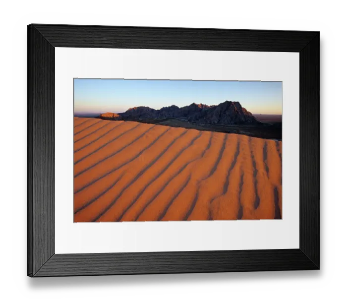 Framed Print : Sand dunes and Sierra El Rosario mountain range, El Pinacate Biosphere Reserve, Sonoran desert, Mexico. March Framed Print : Sand dunes and Sierra El Rosario mountain range, El Pinacate Biosphere Reserve, Sonoran desert, Mexico. March