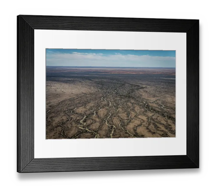 Framed Print : Aerial view showing rivulets formed by rains coming into desert.
Merrimelia flood plain, South Australia, Australia. July, 2022 Framed Print : Aerial view showing rivulets formed by rains coming into desert.
Merrimelia flood plain, South Australia, Australia. July, 2022