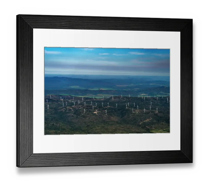 Framed Print : Aerial of Mount Emerald wind farm
, Arriga, Queensland, Australia. April, 2023 Framed Print : Aerial of Mount Emerald wind farm
, Arriga, Queensland, Australia. April, 2023