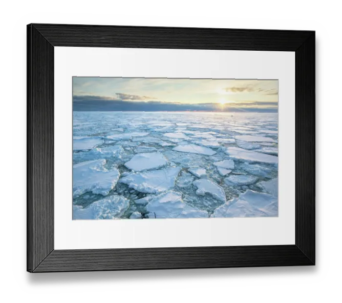 Framed Print : Sunrise over sea ice, Franklin Island, Ross Sea, Antarctica. February, 2023 Framed Print : Sunrise over sea ice, Franklin Island, Ross Sea, Antarctica. February, 2023