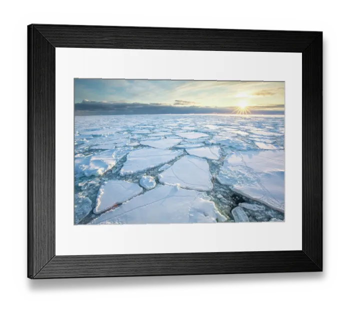 Framed Print : Sunrise over sea ice, Franklin Island, Ross Sea, Antarctica. February, 2023 Framed Print : Sunrise over sea ice, Franklin Island, Ross Sea, Antarctica. February, 2023
