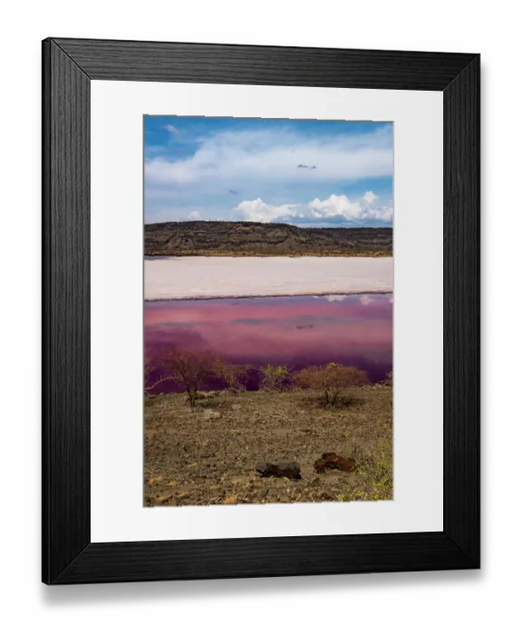 Framed Print : Aerial view of red soda on Lake Magadi, Rift Valley, Kenya. March, 2023 Framed Print : Aerial view of red soda on Lake Magadi, Rift Valley, Kenya. March, 2023