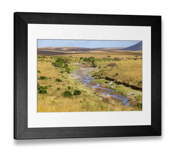 Framed Print : Aerial view of the plains and the Sand river, Masai-Mara game reserve, Kenya. August, 2023 Framed Print : Aerial view of the plains and the Sand river, Masai-Mara game reserve, Kenya. August, 2023