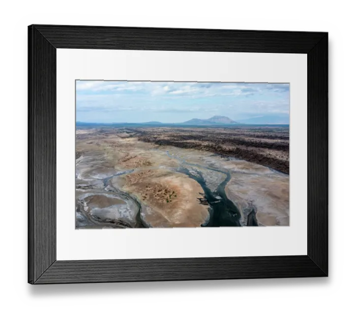 Framed Print : Aerial view of Lake Magadi, Rift Valley, Kenya. September, 2023 Framed Print : Aerial view of Lake Magadi, Rift Valley, Kenya. September, 2023