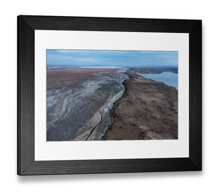 Framed Print : Aerial view of Lake Magadi, Rift Valley, Kenya. September, 2023 Framed Print : Aerial view of Lake Magadi, Rift Valley, Kenya. September, 2023