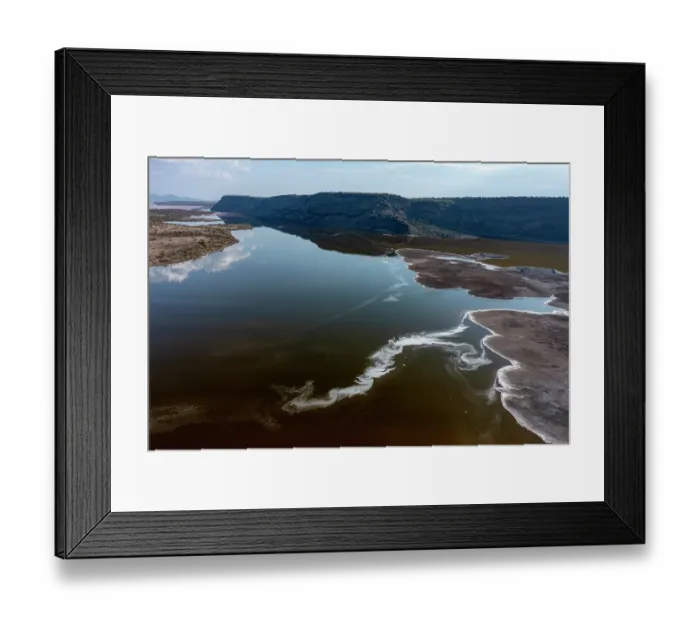 Framed Print : Aerial view of Lake Magadi, Rift Valley, Kenya. September, 2023 Framed Print : Aerial view of Lake Magadi, Rift Valley, Kenya. September, 2023