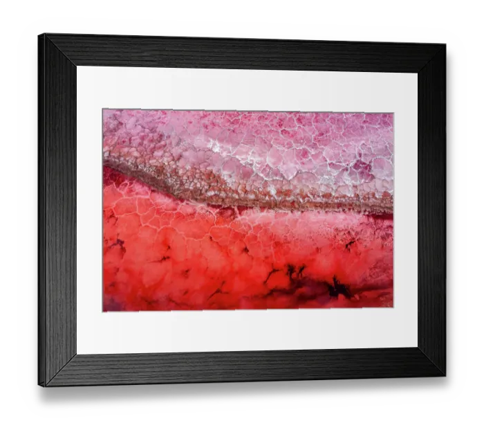 Framed Print : Aerial view of red soda on surface of Lake Magadi, Rift Valley, Kenya. September, 2023 Framed Print : Aerial view of red soda on surface of Lake Magadi, Rift Valley, Kenya. September, 2023