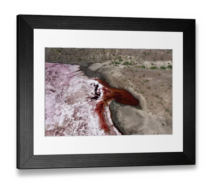 Framed Print : Aerial view of soda on surface of Lake Magadi, Rift Valley, Kenya. September, 2023 Framed Print : Aerial view of soda on surface of Lake Magadi, Rift Valley, Kenya. September, 2023