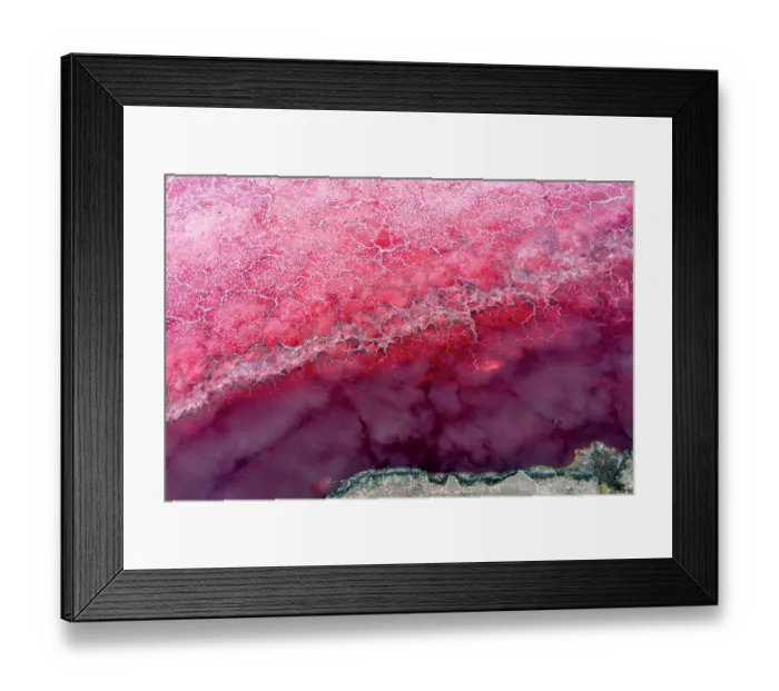 Framed Print : RF - Aerial view of red soda on surface of Lake Magadi, Rift Valley, Kenya. September, 2023. (This image may be licensed either as rights managed or royalty free.) Framed Print : RF - Aerial view of red soda on surface of Lake Magadi, Rift Valley, Kenya. September, 2023. (This image may be licensed either as rights managed or royalty free.)