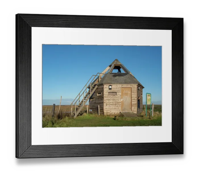 Framed Print : Bird hide at the nature reserve Verdronken Land van Saeftinghe, salt marsh of the Western Scheldt estuary, Zeeland, Netherlands. November, 2023 Framed Print : Bird hide at the nature reserve Verdronken Land van Saeftinghe, salt marsh of the Western Scheldt estuary, Zeeland, Netherlands. November, 2023