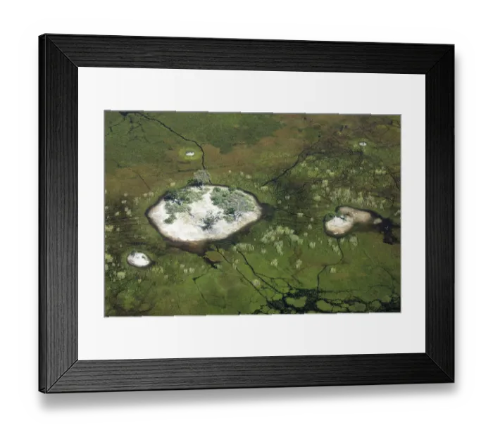 Framed Print : Aerial view of the Okavango Delta, Botswana. May, 2024 Framed Print : Aerial view of the Okavango Delta, Botswana. May, 2024