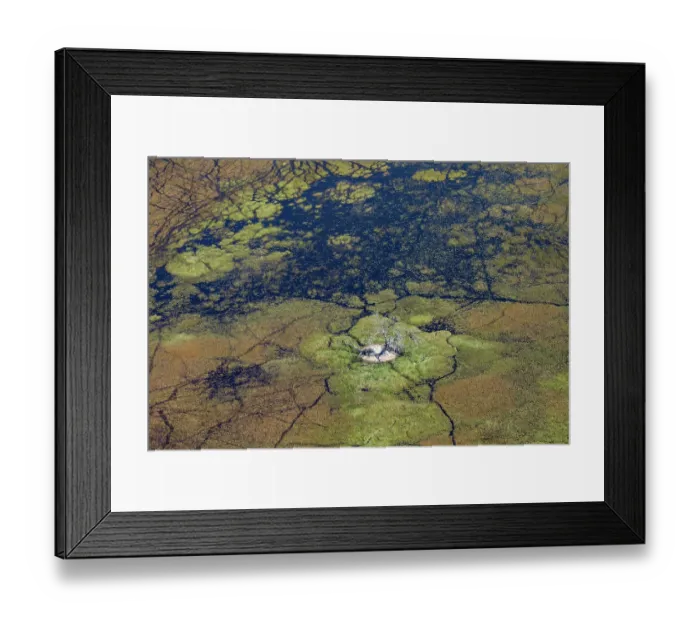 Framed Print : Aerial view of the Okavango Delta, Botswana. May, 2024 Framed Print : Aerial view of the Okavango Delta, Botswana. May, 2024