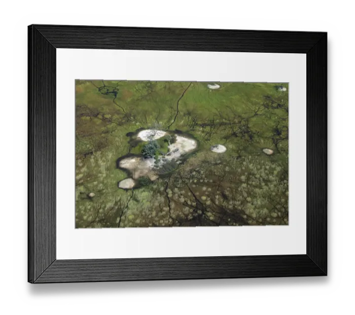 Framed Print : Aerial view of the Okavango Delta, Botswana. May, 2024 Framed Print : Aerial view of the Okavango Delta, Botswana. May, 2024
