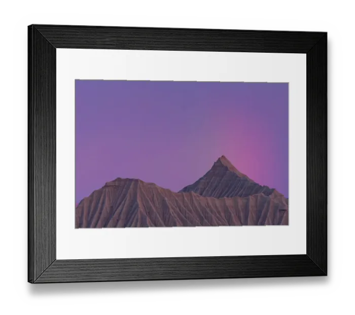 Framed Print : Sunrise over mountain in badlands, Bardenas Reales Natural Park, Navarre, Spain. January, 2024 Framed Print : Sunrise over mountain in badlands, Bardenas Reales Natural Park, Navarre, Spain. January, 2024