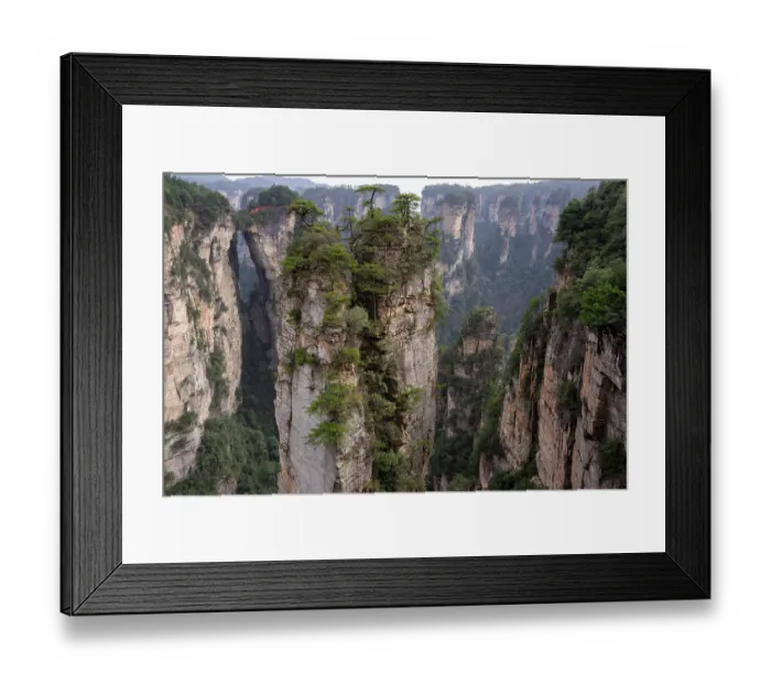 Framed Print : Sandstone pillars at the Zhangjiajie National Forest Park, Wulingyuan Scenic area Framed Print : Sandstone pillars at the Zhangjiajie National Forest Park, Wulingyuan Scenic area