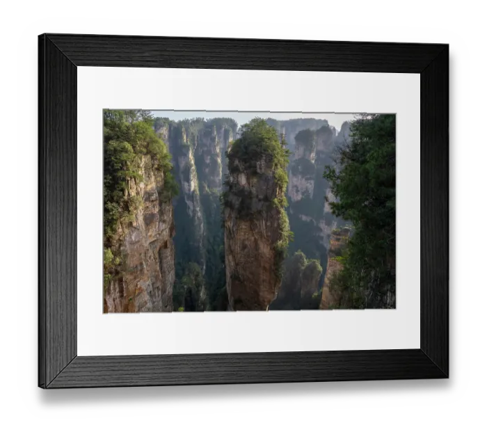 Framed Print : Sandstone pillars at the Zhangjiajie National Forest Park, Wulingyuan Scenic area Framed Print : Sandstone pillars at the Zhangjiajie National Forest Park, Wulingyuan Scenic area