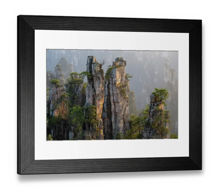 Framed Print : Sandstone pillars at the Zhangjiajie National Forest Park, Wulingyuan Scenic area Framed Print : Sandstone pillars at the Zhangjiajie National Forest Park, Wulingyuan Scenic area