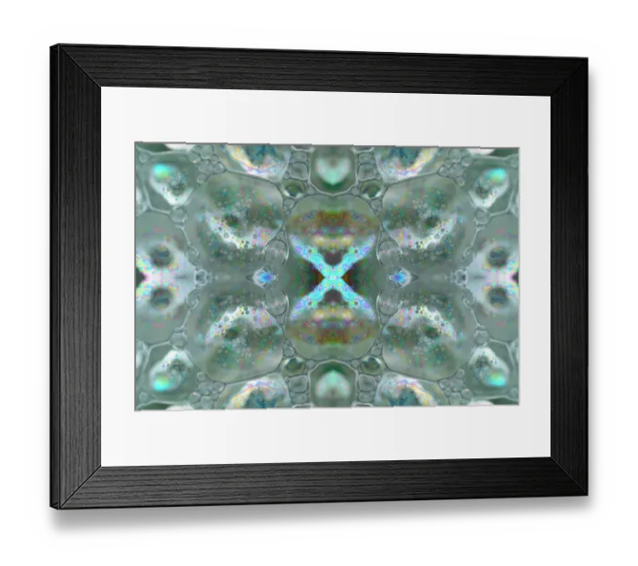 Framed Print : Kaleidoscope montage ofm patterns on soap bubble showing light interference patterns Framed Print : Kaleidoscope montage ofm patterns on soap bubble showing light interference patterns