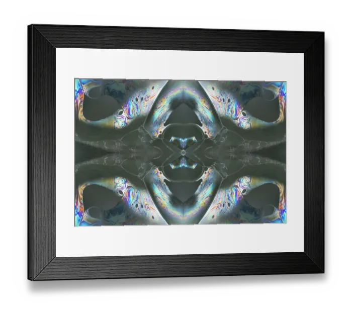 Framed Print : Kaleidoscope montage ofm patterns on soap bubble showing light interference patterns Framed Print : Kaleidoscope montage ofm patterns on soap bubble showing light interference patterns