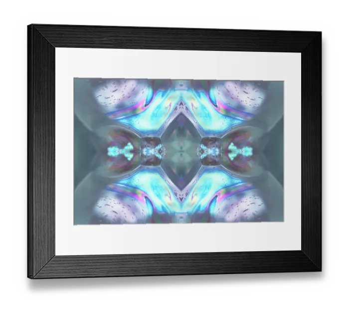 Framed Print : Kaleidoscope montage ofm patterns on soap bubble showing light interference patterns Framed Print : Kaleidoscope montage ofm patterns on soap bubble showing light interference patterns