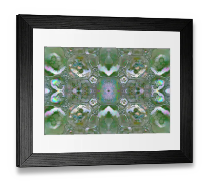Framed Print : Kaleidoscope montage ofm patterns on soap bubble showing light interference patterns Framed Print : Kaleidoscope montage ofm patterns on soap bubble showing light interference patterns