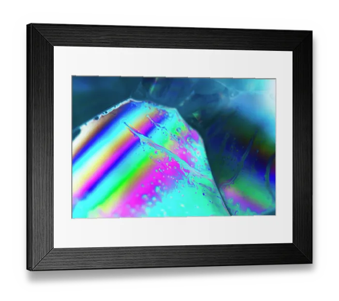 Framed Print : Patterns on soap bubble showing light interference patterns