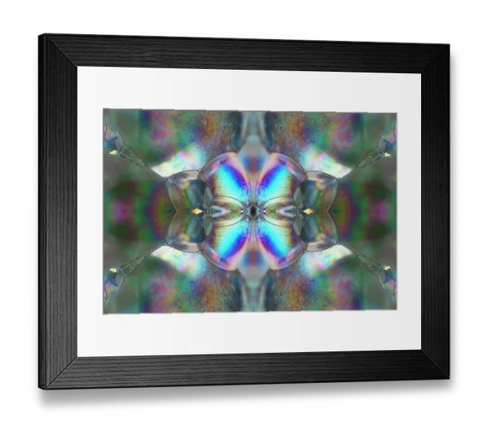 Framed Print : Kaleidoscope montage ofm patterns on soap bubble showing light interference patterns Framed Print : Kaleidoscope montage ofm patterns on soap bubble showing light interference patterns