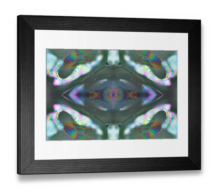 Framed Print : Kaleidoscope montage ofm patterns on soap bubble showing light interference patterns Framed Print : Kaleidoscope montage ofm patterns on soap bubble showing light interference patterns