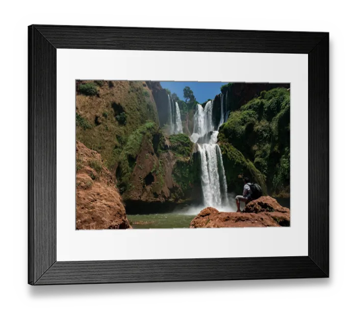 Framed Print : Ouzoud (Uzud) Waterfalls, Beni Mellal-Jenifra region, Morocco. May, 2015