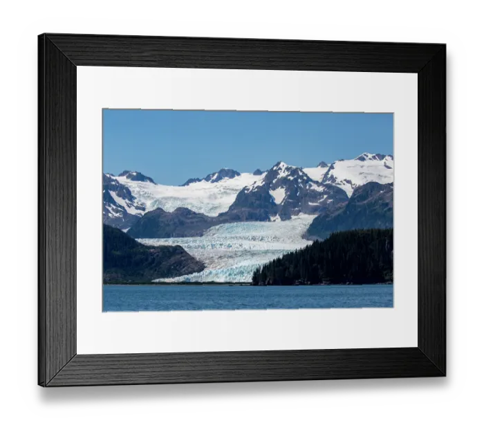 Framed Print : View of the Bainbridge Glacier, Prince William Sound, Alaska, USA. July, 2015