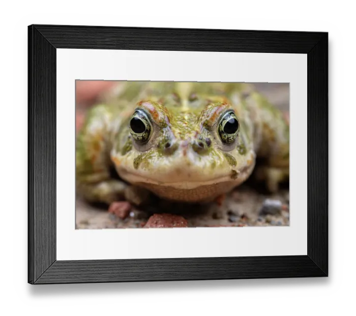 Framed Print : Natterjack toad (Epidalea calamita) portrait, Thurgau, Switzerland. July Framed Print : Natterjack toad (Epidalea calamita) portrait, Thurgau, Switzerland. July