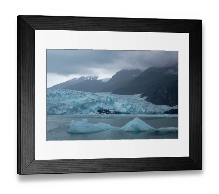 Framed Print : Chenega Glacier flowing into Nassau Fjord, Prince William Sound, Alaska, USA. July Framed Print : Chenega Glacier flowing into Nassau Fjord, Prince William Sound, Alaska, USA. July