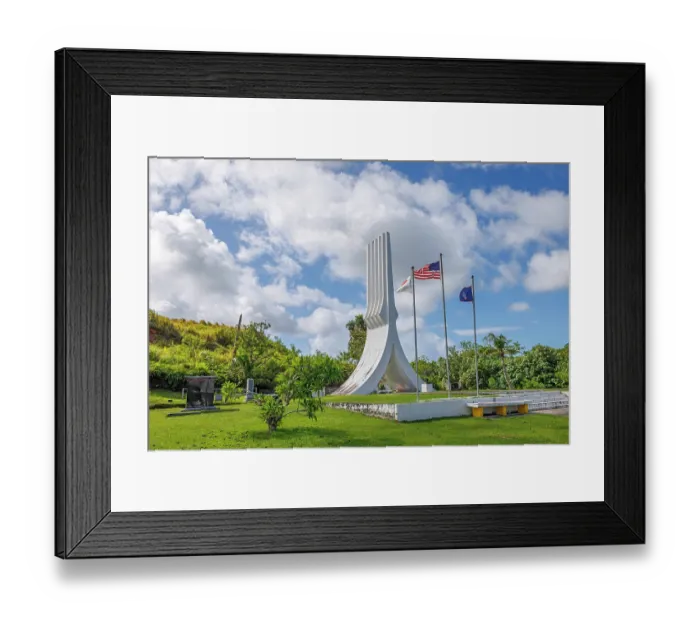 Framed Print : War memorial in parkland, the site of one of the last battles of World War II. The 15 meter-high tower is a representation of hands praying for eternal peace Framed Print : War memorial in parkland, the site of one of the last battles of World War II. The 15 meter-high tower is a representation of hands praying for eternal peace