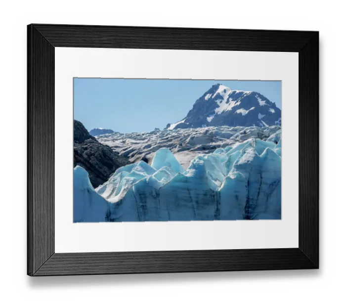 Framed Print : Tidewater front of the Bainbridge Glacier, Prince William Sound, Alaska, USA. July, 2015