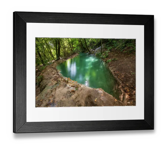 Framed Print : Small limestone basin on the Arene river. Virieu-le-Grand, Bugey Mountains, Ain, France. September, 2020 Framed Print : Small limestone basin on the Arene river. Virieu-le-Grand, Bugey Mountains, Ain, France. September, 2020