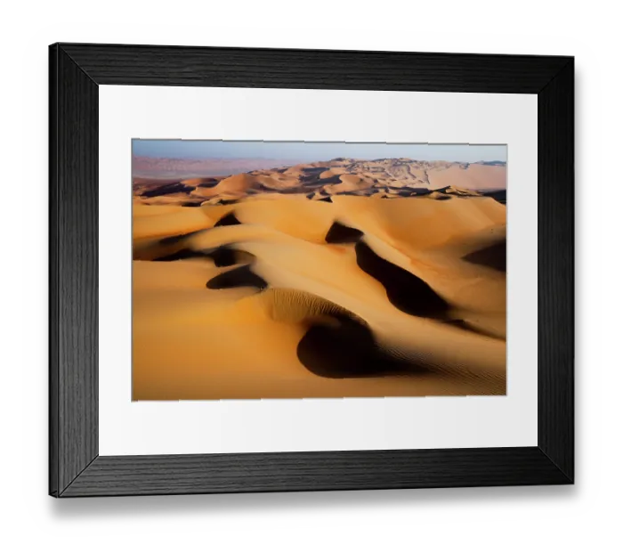 Framed Print : Sand dunes in Rub Al Khali Empty Quarter desert, Liwa, Abu Dhabi, UAE. February, 2014