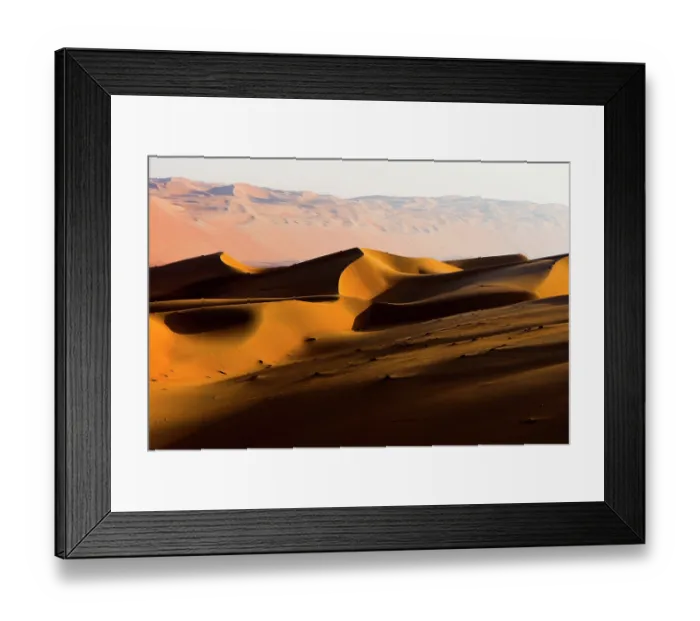 Framed Print : Sand dunes in Rub Al Khali Empty Quarter desert, Liwa, Abu Dhabi, UAE. February, 2014