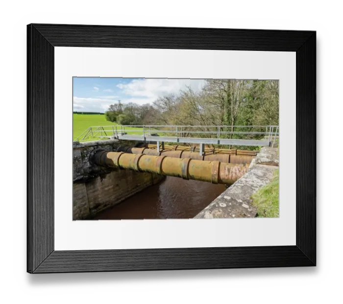 Framed Print : Elan aqueduct passing over the Ledwyche Brook maintained by Severn Trent Water supplying Birmingham with water, opened in 1906, Shropshire, England, UK. April, 2024 Framed Print : Elan aqueduct passing over the Ledwyche Brook maintained by Severn Trent Water supplying Birmingham with water, opened in 1906, Shropshire, England, UK. April, 2024