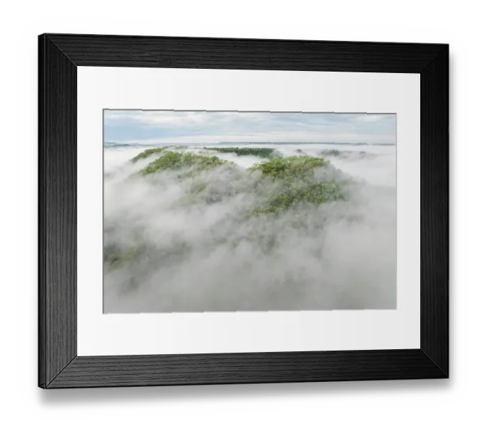 Framed Print : Drone view of hills smothered in a cloud inversion in the upper reaches of the Adelaide River catchment, Northern Territory, Australia. January, 2025 Framed Print : Drone view of hills smothered in a cloud inversion in the upper reaches of the Adelaide River catchment, Northern Territory, Australia. January, 2025