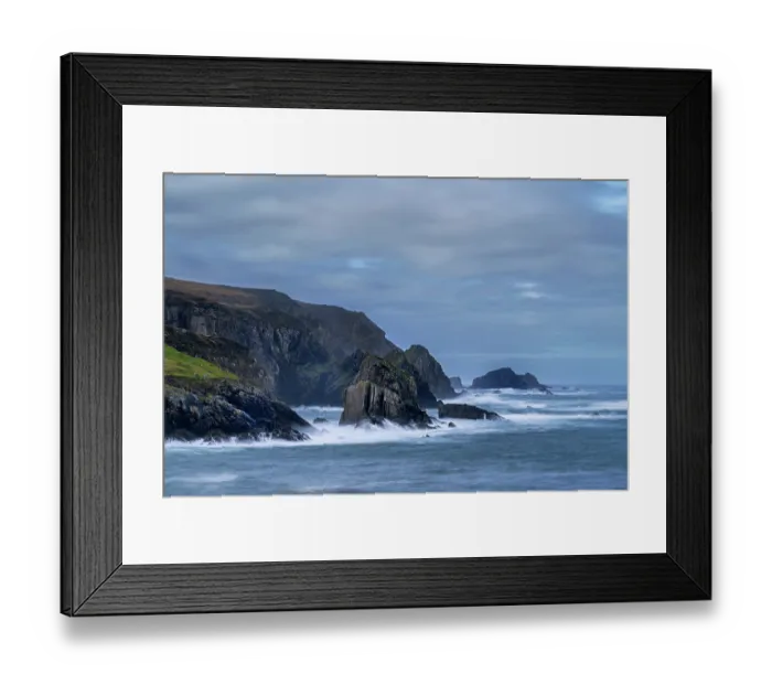Framed Print : Sea stacks and headland along the Wild Atlantic Way coastline, An Port, County Donegal, Republic of Ireland. February, 2023 Framed Print : Sea stacks and headland along the Wild Atlantic Way coastline, An Port, County Donegal, Republic of Ireland. February, 2023