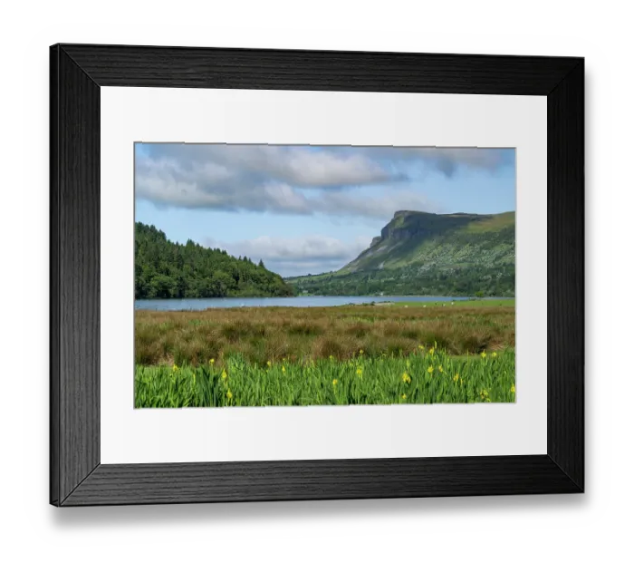 Framed Print : Glencar Lough, large glacial lake in Glencar Valley, Counties Leitrim and Sligo, Republic of Ireland. May, 2023 Framed Print : Glencar Lough, large glacial lake in Glencar Valley, Counties Leitrim and Sligo, Republic of Ireland. May, 2023